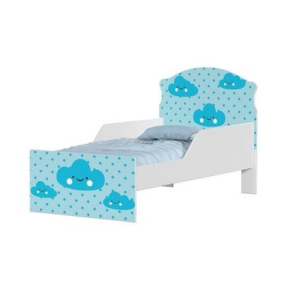 Mini Cama Nuvens Meninos Com Colchão