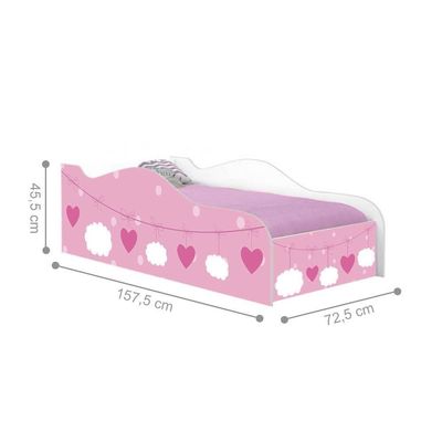 Mini Cama Like Rosa Menina Infantil Com Colchão