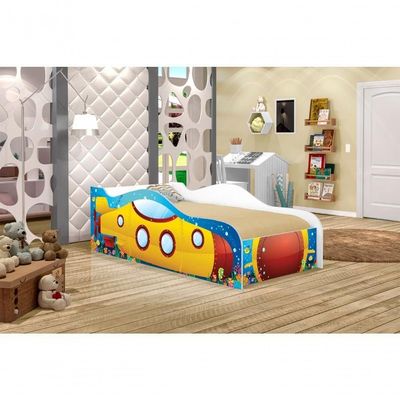 Cama Submarino Amarelo Kids Solteiro