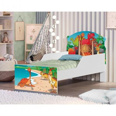 Cama Infantil Mundo Dos Dinos Com Colchão
