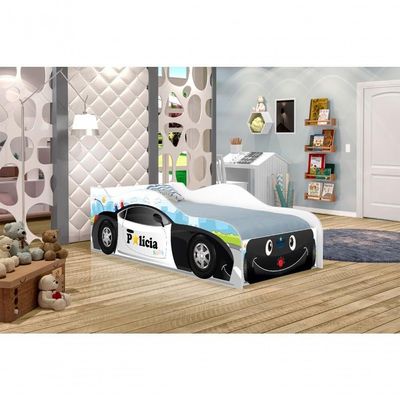 Cama Carro Polícia Baby Kids Solteiro