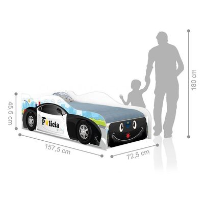 Cama Carro Polícia Baby Kids Solteiro