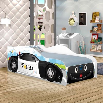 Cama Carro Polícia Baby Kids Solteiro