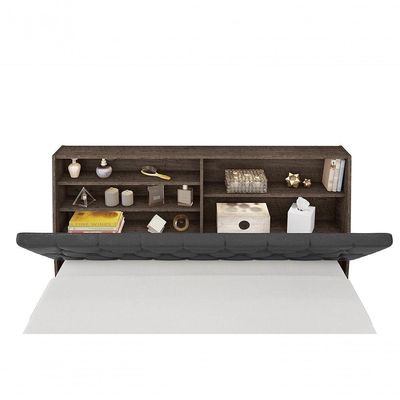 Cabeceira Box Queen 1,58 Isis Chocolate Com Painel Class