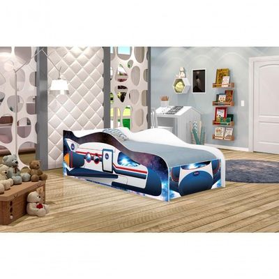 Cama Foguete Espacial Kids Infantil Com Colchão