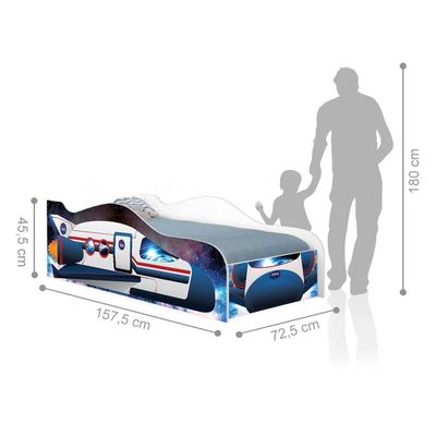 Cama Foguete Espacial Kids Infantil Com Colchão