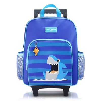 Conjunto Mochila Com Rodinhas E Lancheira Térmica Com Pote P/ Lanche Azul
