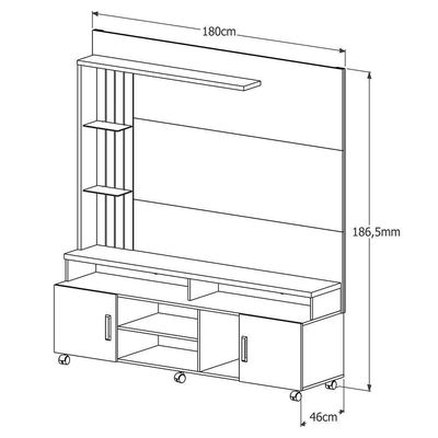 Home Para Tvs Até 65" Ocean Off White E Naturale Carmolar