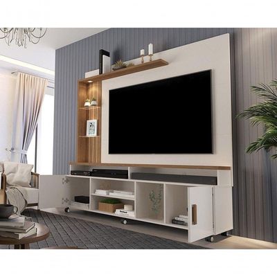 Home Para Tvs Até 65" Ocean Off White E Naturale Carmolar