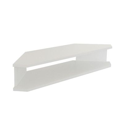 Rack Suspenso Para Tv De Até 39” Aparador Bancada Estante De Canto Branco