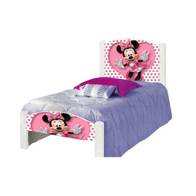 Cama Solteiro Infantil Ratinha Branco