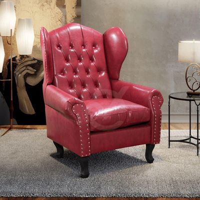 Poltrona Chesterfield Matrix Via Encanto Courano Vermelha