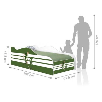 Cama Like Atacante Futebol Solteiro Com Colchão