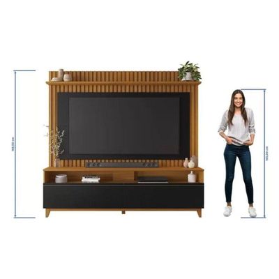 Home Nt1340 183cm Em Ripado Para Tv Até 65 Polegadas Notável Freijó E Preto Tx