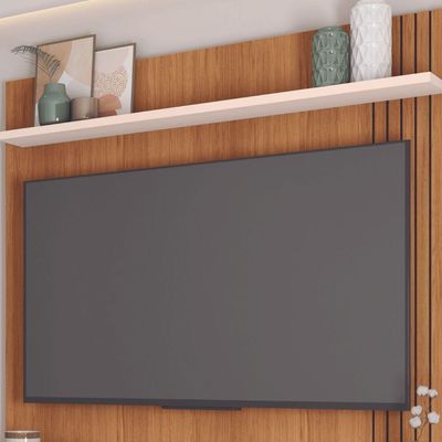 Painel Para Tv Ate 55 Esmeralda Caemmun 1,50 Freijo-off White