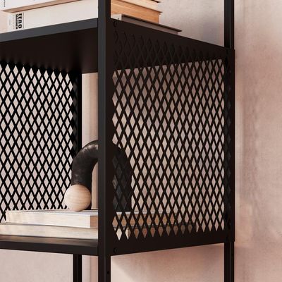 Rack 180 Cm 2 Pt Estante Prateleira Industrial 27x23 Preto Pp Preto