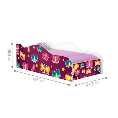 Cama Like Nuvem De Borboletas Solteiro