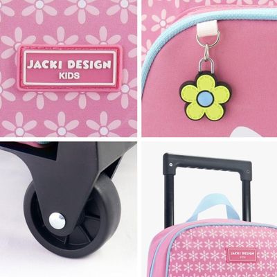 Conjunto De Mochila Com Rodinhas E Lancheira Térmica Infantil 4750ml Rosa