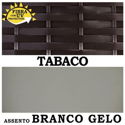 Conjunto Namoradeira Navegantes E Mesa Branco Gelo Tabaco
