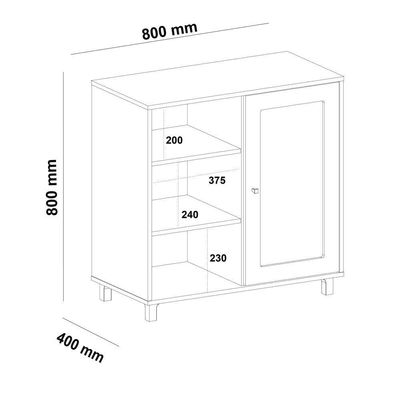 Conjunto Para Sala Com Rack E Buffet Charlotte Artely Cinamomo-off White