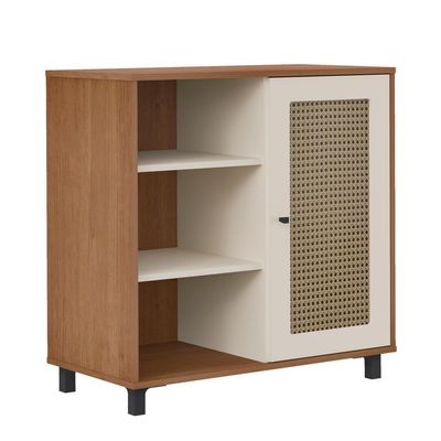 Conjunto Para Sala Com Rack E Buffet Charlotte Artely Cinamomo-off White