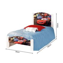 17419932465508 Cama Infantil Solteiro Adesivada Carros Branco