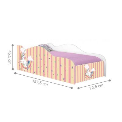 Mini Cama Like Unicórnio No Céu Infantil Com Colchão