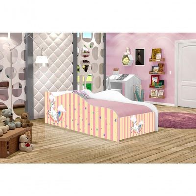 Mini Cama Like Unicórnio No Céu Infantil Com Colchão