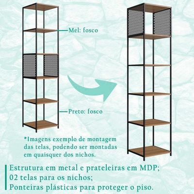 Rack 180 Cm 2 Pt Estante Prateleira Industrial 27x23 Mell Preto Pp Mell Preto
