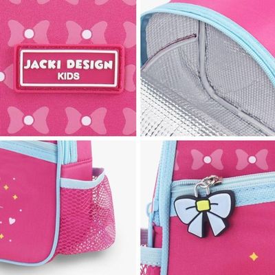 Conjunto De Mochila De Rodinha, Lancheira Térmica, Pote E Garrafa Pimpolhos Pink