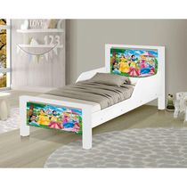 Mini Cama Infantil Princesas Adesivada Com Colchão Branco