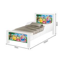 Mini Cama Infantil Princesas Adesivada Com Colchão Branco