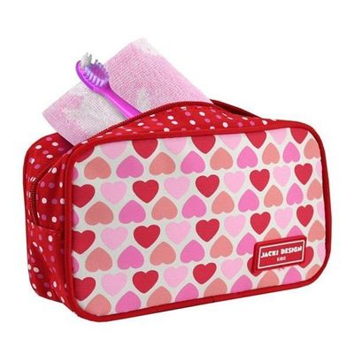 Conjunto Estojo Tamanho Médio Rosa Sapeka E Mochila Sapeka Coração Vermelho Mochila
