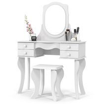 Penteadeira Infantil Princesa 96cm Espelho Banqueta Patrimar branco