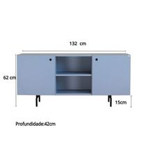 Rack Tube 2 Portas 1 Nicho 1320x620x420 Sal Rosa - Mdf Arauco