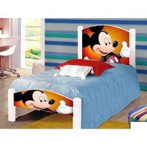 17419761445077 Cama Infantil Solteiro Mickey Colchão Branco
