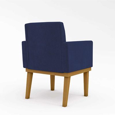 Kit 25 Poltronas Com Base Sala Quarto Azul Marinho