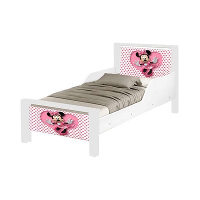 Mini Cama Infantil Ratinha Adesivada Com Colchão Branco