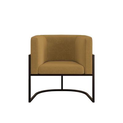 Kit 02 Cadeiras Poltrona Lua Para Sala Quarto Balaqui Decor Capuccino