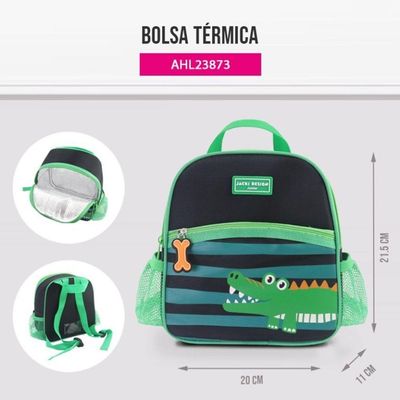 Conjunto Mochila Com Rodinhas E Lancheira Térmica Com Pote P/ Lanche Verde