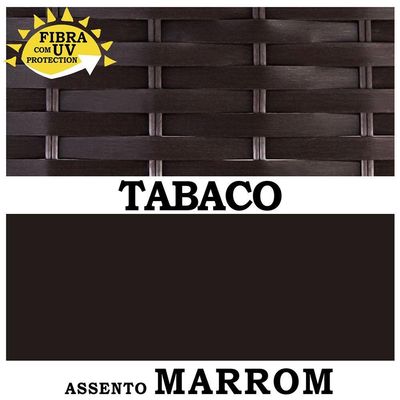 Conjunto De Namoradeira E Mesa Navegantes Marrom Tabaco