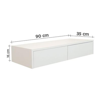 Aparador Penteadeira Console Suspenso Laqueado Branco
