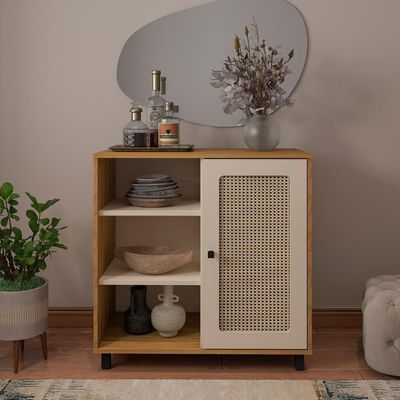 Buffet Artely Charlotte Cor Carvalho/off Carvalho/off White