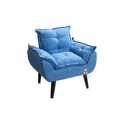 Kit 02 Poltrona Opala Azul Linho