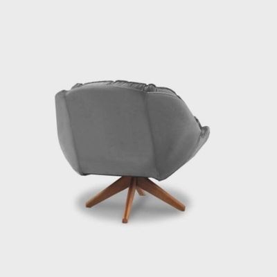 Poltrona Califórnia Com Base Giratória Suede