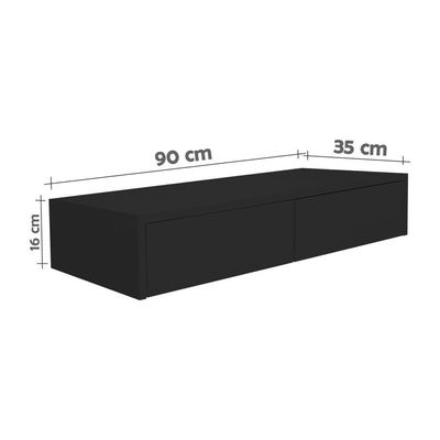 Aparador Penteadeira Console Suspenso Laqueado Preto