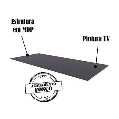 Tampo Para Balcao 160 Cm Cinza Reajl Cinza