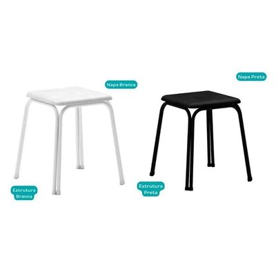 Kit 2 Banquetas Sala Jantar 1748 4 Un Branco Courano Branco Carraro