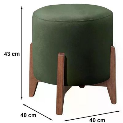 Puf Puff Para Sala Lhor Veludo Verde Rm Verde