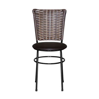 2 Cadeiras Para Mesa Preta Hawai Avelã Cor:marrom